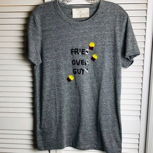 NWT NORDSTROM BOW &DRAPE/FRIES OVER GUYS TEE